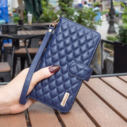 Diamond Lattice Zipper Wallet Leather Flip Phone Case, For Tecno Pova 8 5G, For Tecno Spark 50 5G