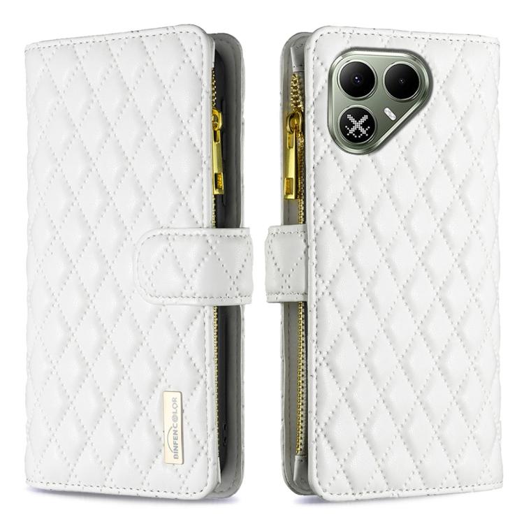Diamond Lattice Zipper Wallet Leather Flip Phone Case, For Tecno Pova 8 5G, For Tecno Spark 50 5G