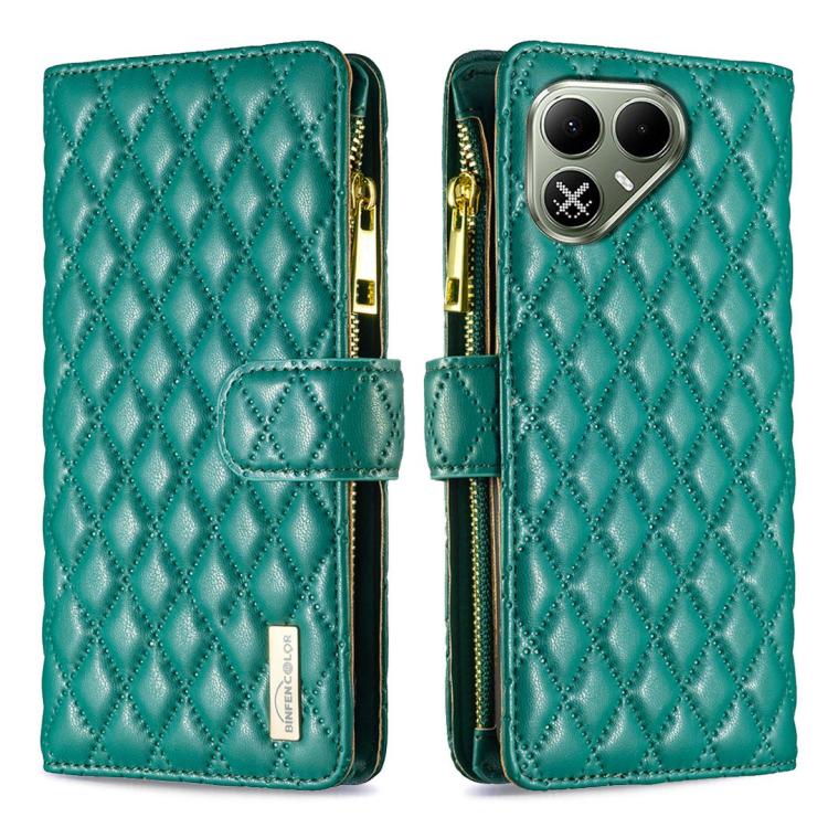 Diamond Lattice Zipper Wallet Leather Flip Phone Case, For Tecno Pova 8 5G, For Tecno Spark 50 5G