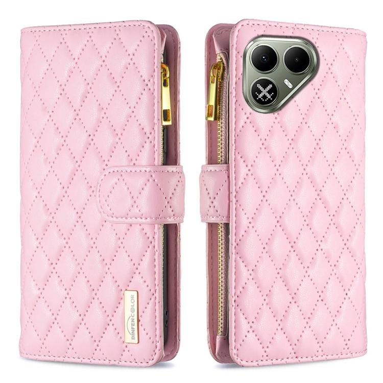 Diamond Lattice Zipper Wallet Leather Flip Phone Case, For Tecno Pova 8 5G, For Tecno Spark 50 5G