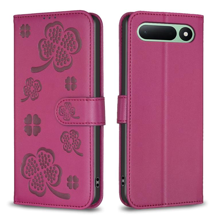 Four-leaf Embossed Leather Phone Case, For Tecno Spark 50 5G