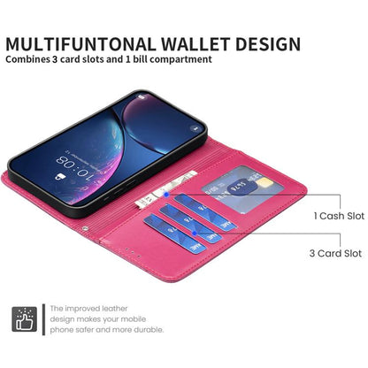 Four-leaf Embossed Leather Phone Case, For Tecno Spark 50 5G