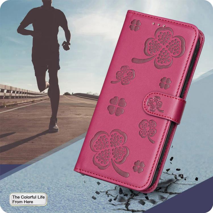 Four-leaf Embossed Leather Phone Case, For Tecno Spark 50 5G
