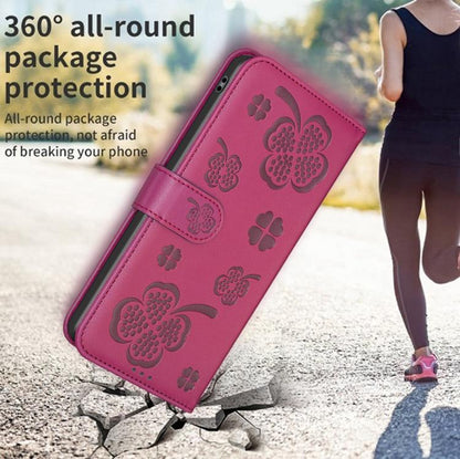 Four-leaf Embossed Leather Phone Case, For Tecno Spark 50 5G