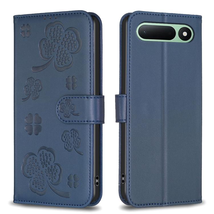 Four-leaf Embossed Leather Phone Case, For Tecno Spark 50 5G