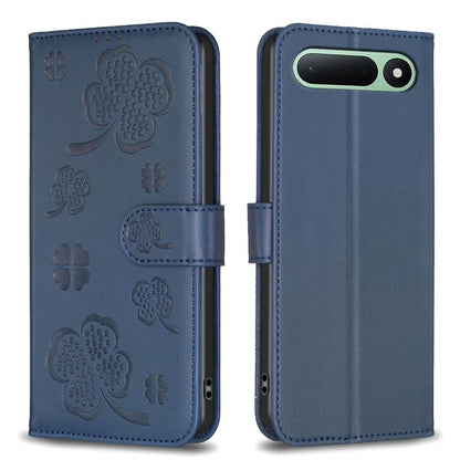 Four-leaf Embossed Leather Phone Case, For Tecno Spark 50 5G