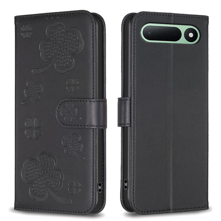 Four-leaf Embossed Leather Phone Case, For Tecno Spark 50 5G