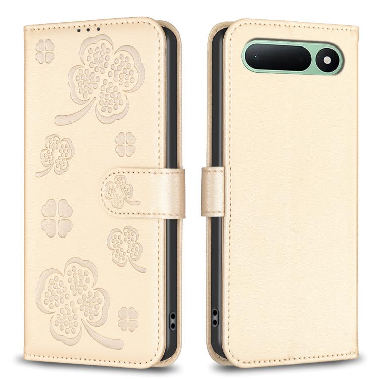 Four-leaf Embossed Leather Phone Case, For Tecno Spark 50 5G