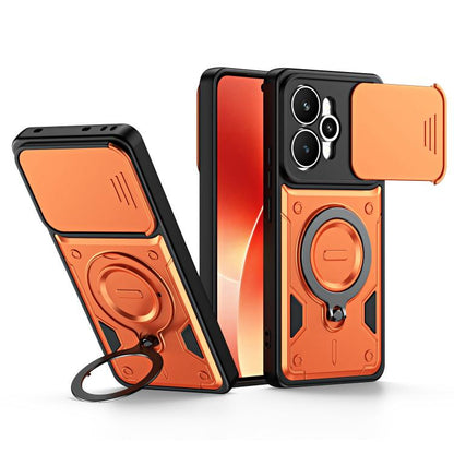 Ring Holder Lens Slide Cover Phone Case, For Realme 15x India / C85 5G, For Realme 15 / 15 Pro 5G