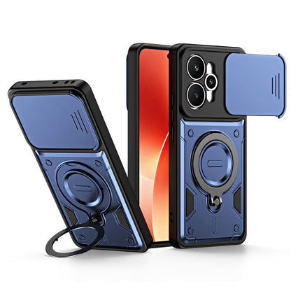 Ring Holder Lens Slide Cover Phone Case, For Realme 15x India / C85 5G, For Realme 15 / 15 Pro 5G