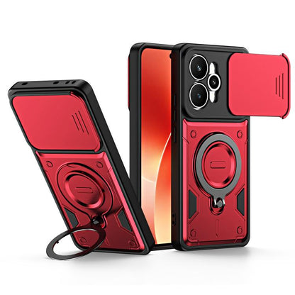Ring Holder Lens Slide Cover Phone Case, For Realme 15x India / C85 5G, For Realme 15 / 15 Pro 5G