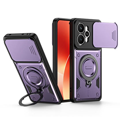 Ring Holder Lens Slide Cover Phone Case, For Realme 15x India / C85 5G, For Realme 15 / 15 Pro 5G