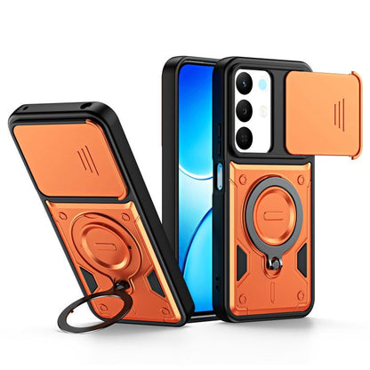 Ring Holder Lens Slide Cover Phone Case, For Realme 15x India / C85 5G, For Realme 15 / 15 Pro 5G