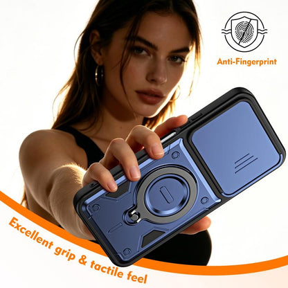 Ring Holder Lens Slide Cover Phone Case, For Realme 15x India / C85 5G, For Realme 15 / 15 Pro 5G