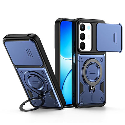 Ring Holder Lens Slide Cover Phone Case, For Realme 15x India / C85 5G, For Realme 15 / 15 Pro 5G