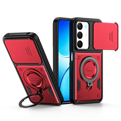 Ring Holder Lens Slide Cover Phone Case, For Realme 15x India / C85 5G, For Realme 15 / 15 Pro 5G