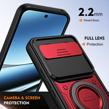 Ring Holder Lens Slide Cover Phone Case, For Google Pixel 10 Pro XL, For Google Pixel 10 / 10 Pro