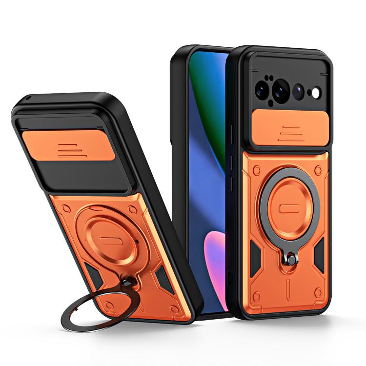 Ring Holder Lens Slide Cover Phone Case, For Google Pixel 11 Pro XL, For Google Pixel 11 / 11 Pro, For Google Pixel 10 Pro XL, For Google Pixel 10 / 10 Pro