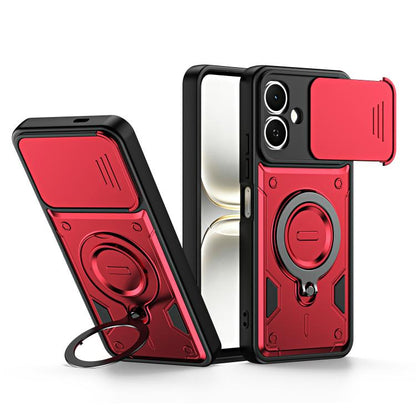 Ring Holder Lens Slide Cover Phone Case, For Tecno Spark Go 2024 / Pop 8, For Tecno Spark Go 2 / Pop 10 4G, For Tecno Spark Go 3 / Pop 20 4G, For Tecno Spark 40C, For Tecno Spark 40 Pro+ 4G, For Tecno Spark 40 Pro 4G, For Tecno Spark 40 4G             ...