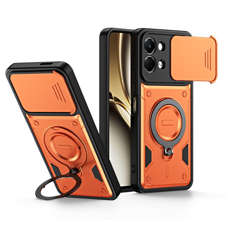 Ring Holder Lens Slide Cover Phone Case, For Tecno Spark Go 2024 / Pop 8, For Tecno Spark Go 2 / Pop 10 4G, For Tecno Spark Go 3 / Pop 20 4G, For Tecno Spark 40C, For Tecno Spark 40 Pro+ 4G, For Tecno Spark 40 Pro 4G, For Tecno Spark 40 4G             ...