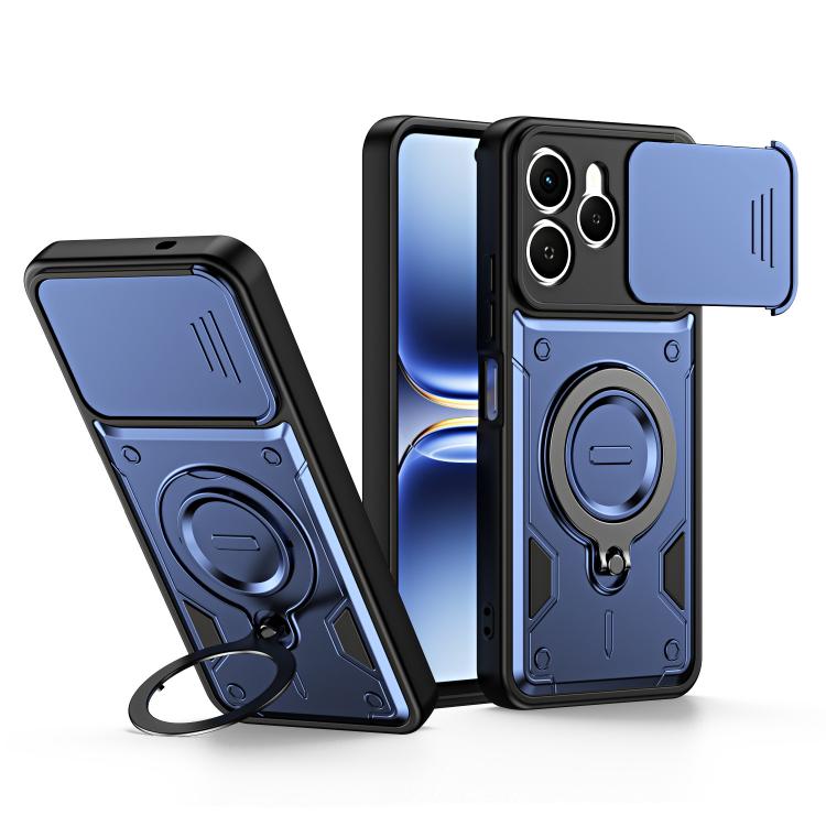 Ring Holder Lens Slide Cover Phone Case, For Tecno Spark Go 2024 / Pop 8, For Tecno Spark Go 2 / Pop 10 4G, For Tecno Spark Go 3 / Pop 20 4G, For Tecno Spark 40C, For Tecno Spark 40 Pro+ 4G, For Tecno Spark 40 Pro 4G, For Tecno Spark 40 4G             ...