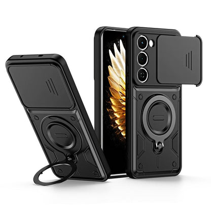 Ring Holder Lens Slide Cover Phone Case, For Tecno Spark Go 2024 / Pop 8, For Tecno Spark Go 2 / Pop 10 4G, For Tecno Spark Go 3 / Pop 20 4G, For Tecno Spark 40C, For Tecno Spark 40 Pro+ 4G, For Tecno Spark 40 Pro 4G, For Tecno Spark 40 4G             ...