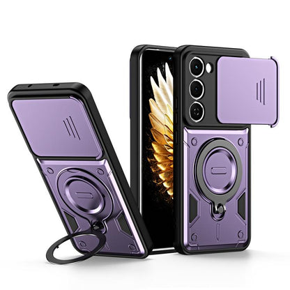 Ring Holder Lens Slide Cover Phone Case, For Tecno Spark Go 2024 / Pop 8, For Tecno Spark Go 2 / Pop 10 4G, For Tecno Spark Go 3 / Pop 20 4G, For Tecno Spark 40C, For Tecno Spark 40 Pro+ 4G, For Tecno Spark 40 Pro 4G, For Tecno Spark 40 4G             ...