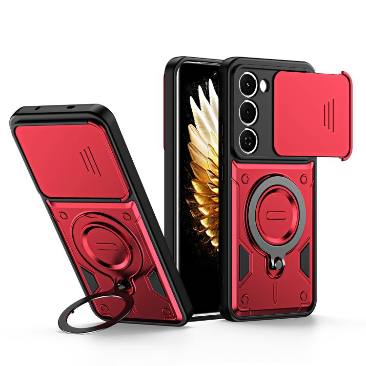 Ring Holder Lens Slide Cover Phone Case, For Tecno Spark Go 2024 / Pop 8, For Tecno Spark Go 2 / Pop 10 4G, For Tecno Spark Go 3 / Pop 20 4G, For Tecno Spark 40C, For Tecno Spark 40 Pro+ 4G, For Tecno Spark 40 Pro 4G, For Tecno Spark 40 4G             ...
