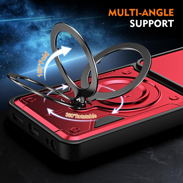 Ring Holder Lens Slide Cover Phone Case, For Tecno Spark Go 2024 / Pop 8, For Tecno Spark Go 2 / Pop 10 4G, For Tecno Spark Go 3 / Pop 20 4G, For Tecno Spark 40C, For Tecno Spark 40 Pro+ 4G, For Tecno Spark 40 Pro 4G, For Tecno Spark 40 4G             ...