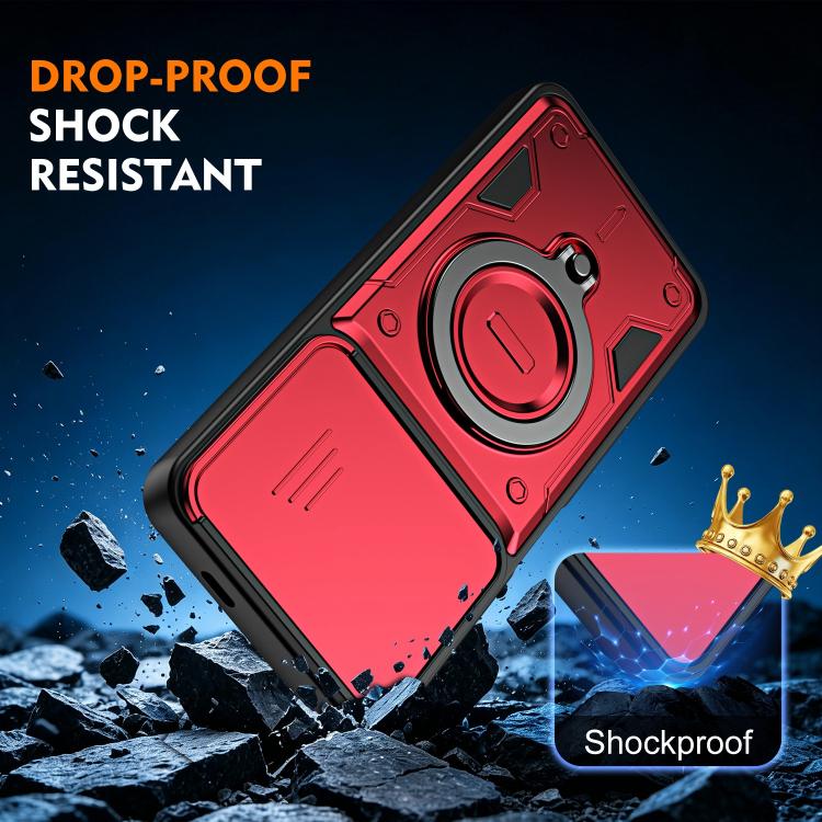 Ring Holder Lens Slide Cover Phone Case, For Tecno Spark Go 2024 / Pop 8, For Tecno Spark Go 2 / Pop 10 4G, For Tecno Spark Go 3 / Pop 20 4G, For Tecno Spark 40C, For Tecno Spark 40 Pro+ 4G, For Tecno Spark 40 Pro 4G, For Tecno Spark 40 4G             ...
