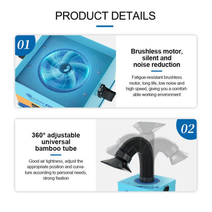 SUNSHINE SS-6605 Strong Suction Smoke Purifier, EU Plug, US Plug