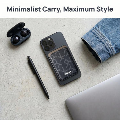 ESEBLE S8 PU Leather Letter Texture Magnetic Mobile Phone Card Slots