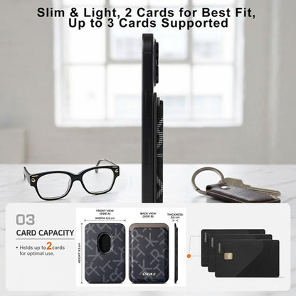 ESEBLE S8 PU Leather Letter Texture Magnetic Mobile Phone Card Slots