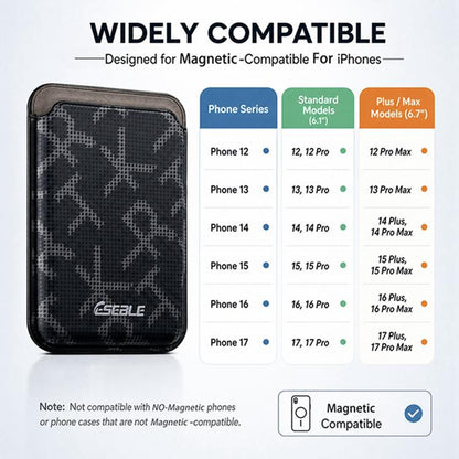 ESEBLE S8 PU Leather Letter Texture Magnetic Mobile Phone Card Slots