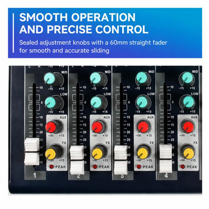 F7 7-Channel Multi-function Professional Bluetooth Live Streaming Mixer, EU Plug, UK Plug, US Plug