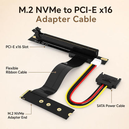 M2 NVME SSD To PCI-E 16X Adapter Cable