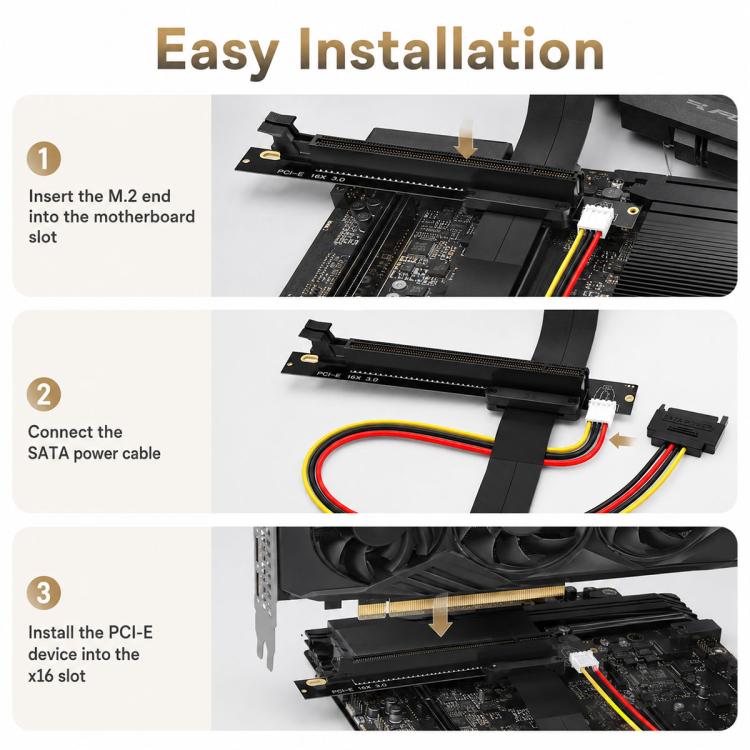 M2 NVME SSD To PCI-E 16X Adapter Cable