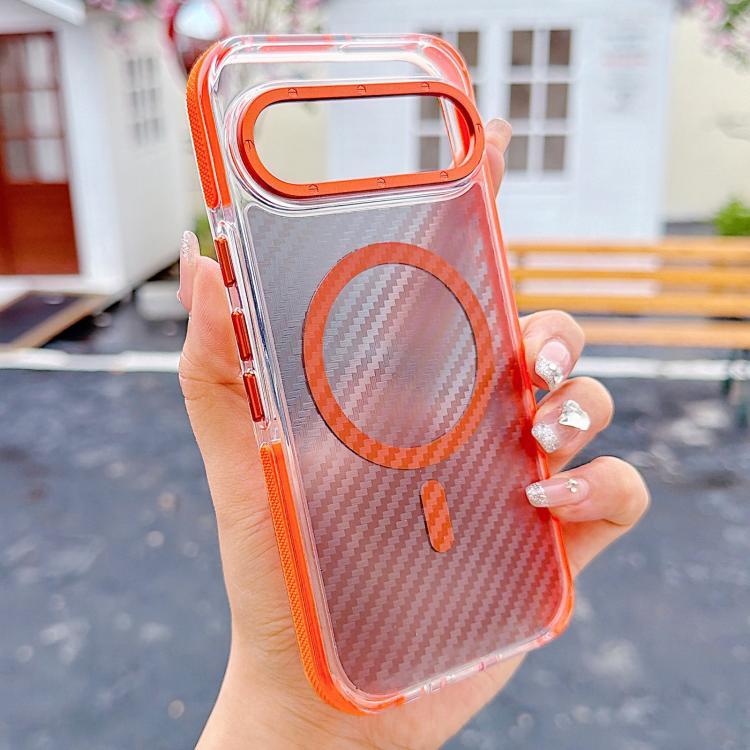Dual-Color Carbon Fiber Texture Magsafe Phone Case, For Google Pixel 9 Pro
