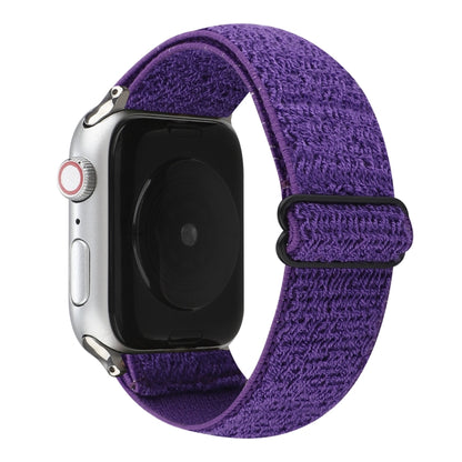 Solid Color Nylon Watchband For Apple Watch Series 6 & SE & 5 & 4 40mm / 3 & 2 & 1 38mm, For Apple Watch Series 7 41mm / 6 & SE & 5 & 4 40mm / 3 & 2 & 1 38mm
