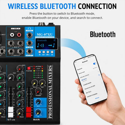 MG-04 4-Channel Multi-function Professional Bluetooth Live Streaming Recording Mixer, EU Plug, UK Plug, US Plug
