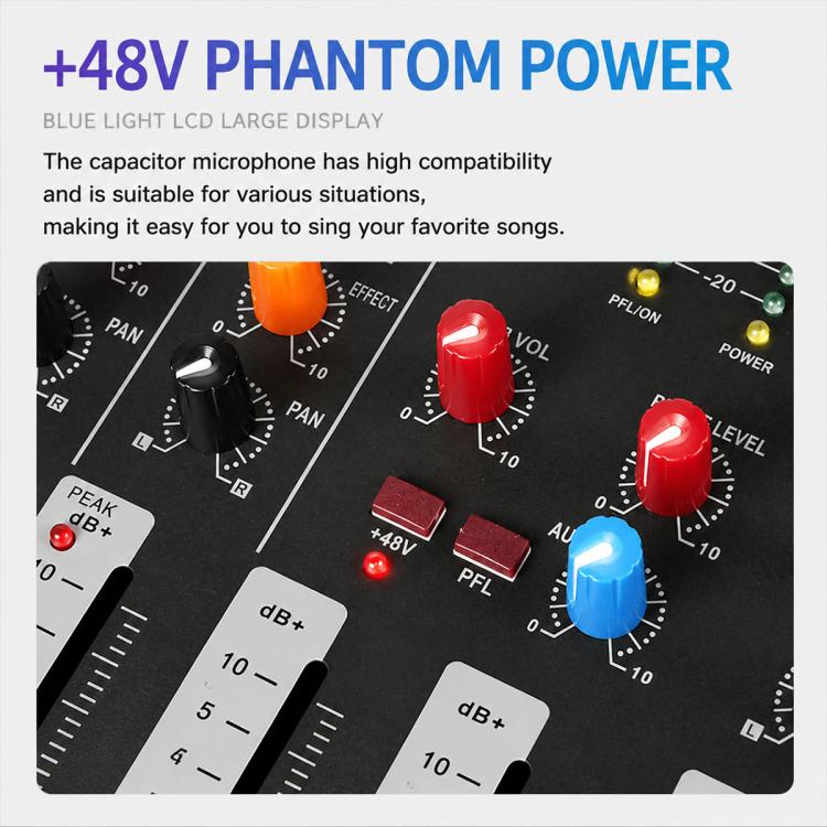 CT-12 12-Channel Professional Bluetooth Recording Live Streaming Mixer, EU Plug, UK Plug, US Plug