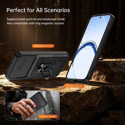 Nanshan Armor Sliding Camshield Ring Holder Phone Case, For Realme 16 5G, For Realme 16 Pro+ 5G, For Realme 16 Pro 5G