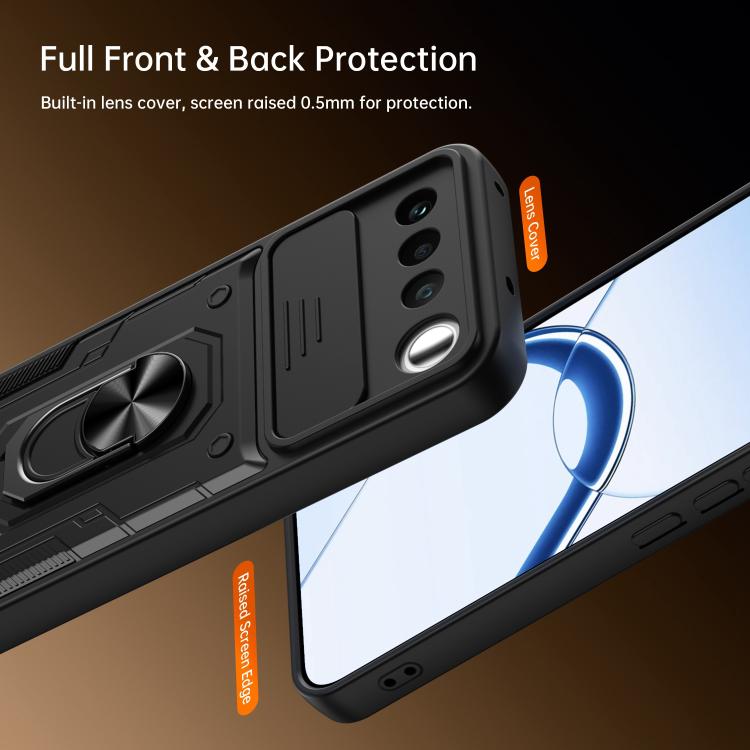 Nanshan Armor Sliding Camshield Ring Holder Phone Case, For Realme 16 5G, For Realme 16 Pro+ 5G, For Realme 16 Pro 5G
