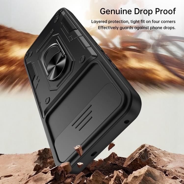 Nanshan Armor Sliding Camshield Ring Holder Phone Case, For Realme 16 5G, For Realme 16 Pro+ 5G, For Realme 16 Pro 5G