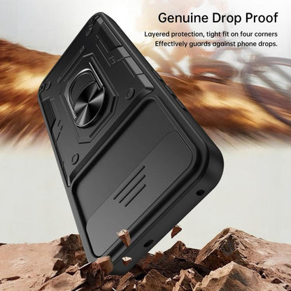 Nanshan Armor Sliding Camshield Ring Holder Phone Case, For Realme 16 5G, For Realme 16 Pro+ 5G, For Realme 16 Pro 5G