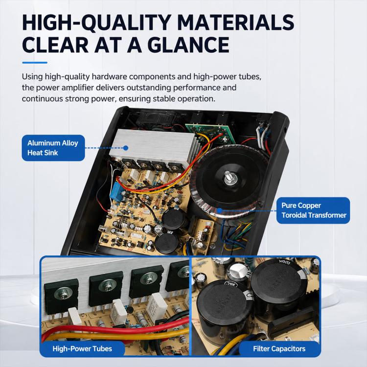 402D 4-Channel Multi-function Professional Bluetooth Mixer with Amplifier, EU Plug, UK Plug, US Plug
