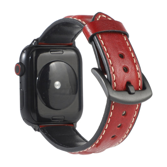 Genuine Leather Watchband For Apple Watch Series 6 & SE & 5 & 4 40mm / 3 & 2 & 1 38mm, For Apple Watch Series 7 41mm / 6 & SE & 5 & 4 40mm / 3 & 2 & 1 38mm