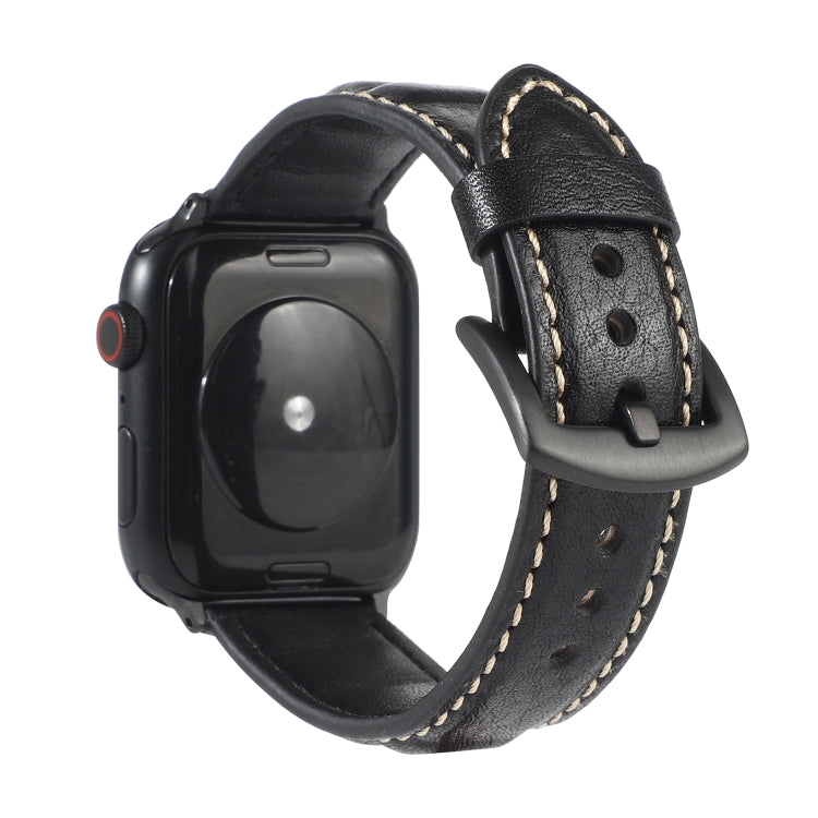 Genuine Leather Watchband For Apple Watch Series 6 & SE & 5 & 4 40mm / 3 & 2 & 1 38mm, For Apple Watch Series 7 41mm / 6 & SE & 5 & 4 40mm / 3 & 2 & 1 38mm
