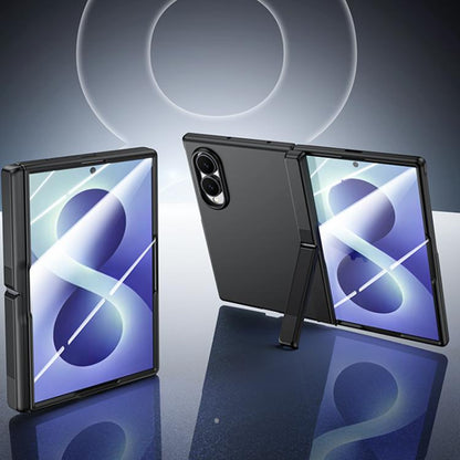 Skin Feel Frosted Spray-Coated PC Hinge Holder Integrated Film Phone Case, For Galaxy Z Fold8 5G, For Galaxy Z Fold8 Ultra 5G