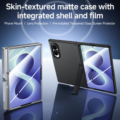 Skin Feel Frosted Spray-Coated PC Hinge Holder Integrated Film Phone Case, For Galaxy Z Fold8 5G, For Galaxy Z Fold8 Ultra 5G